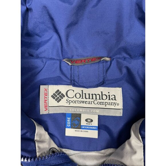 Columbia Interchange Vertex Jacket Mens Medium Outer Shell Only Hooded Full Zip - Picture 9 of 12